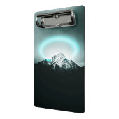 雪山の神秘的な青いネオンライト ミニクリップボード (アングル2)