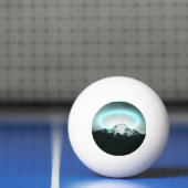 雪山の神秘的な青いネオンライト 卓球ボール (ネット)