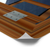 雪山の窓フェイクビュー ポスター (角)