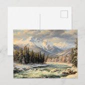 雪山の風景 ポストカード (正面/裏面)