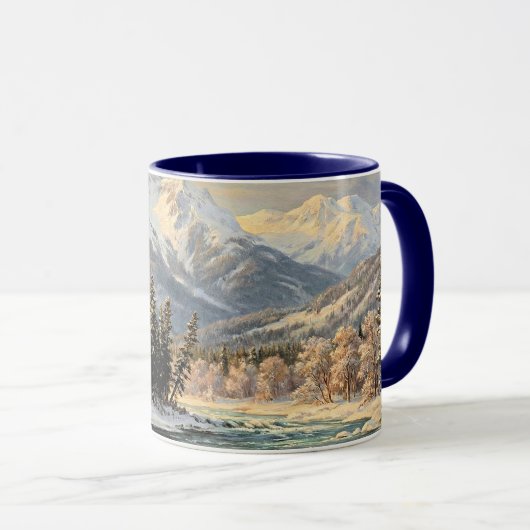 雪山の風景 マグカップ (正面右)