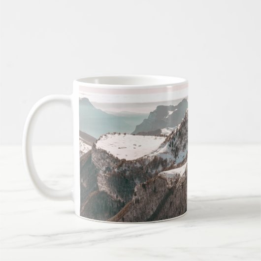 雪山の鳥の目 コーヒーマグカップ (左)
