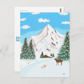 雪山はがき ポストカード (正面/裏面)