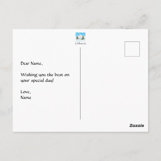 雪山はがき ポストカード (裏面)