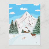 雪山はがき ポストカード (正面)