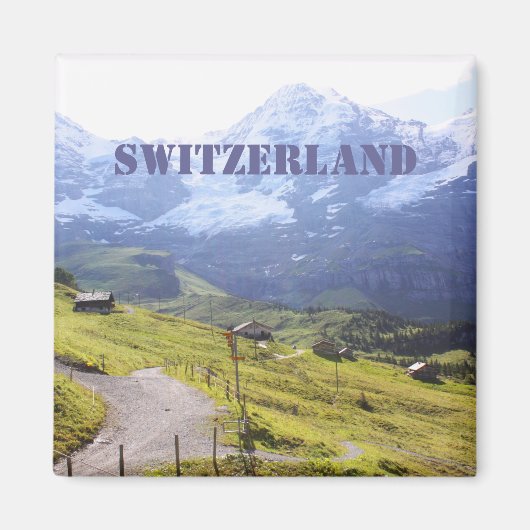 雪山への道 マグネット (正面)