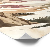 雪山を楽しむスノーボーダー ポスター (角)