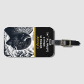 雪山を流浪するバッファロー ラゲッジタグ (正面横)