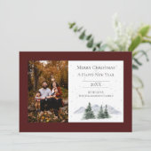 雪山トップ |フォトホリデーカード(赤) シーズンカード (スタンド正面)