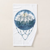 雪山パインツリー自然アドベンチャーアウトドア バスタオルセット (ハンドタオル)