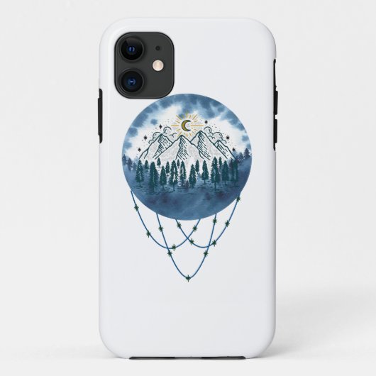 雪山パインツリー自然アドベンチャーアウトドア Case-Mate iPhoneケース (裏面)