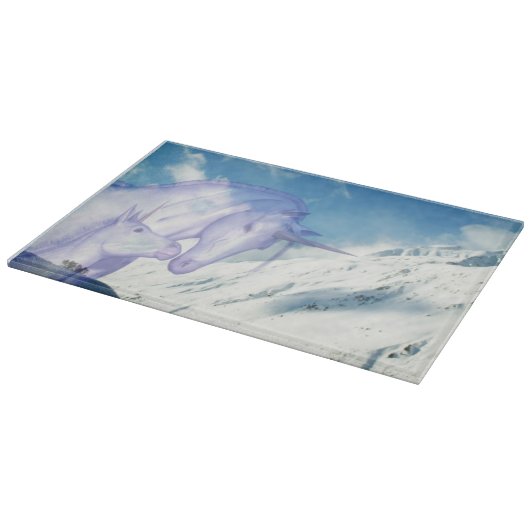 雪山ユニコーン アルプスの静けさ カッティングボード (角)