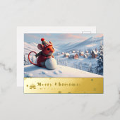 雪山レッドマウスポストカードV 箔シーズンポストカード (正面/裏面)
