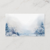 雪山冬季ベビーシャワーベビー エンクロージャーカード (裏面)