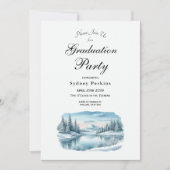 雪山冬湖卒業パーティー 招待状 (正面)