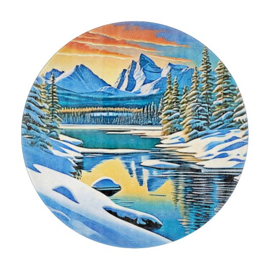 雪山反射 カッティングボード (正面)