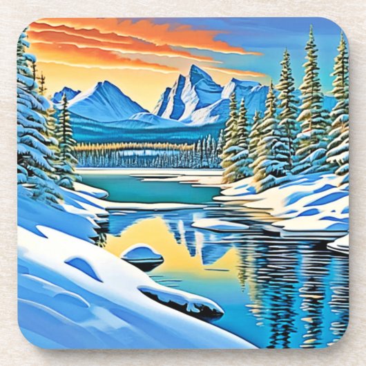 雪山反射 コースター (正面)