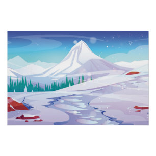 雪山景観 ポスター