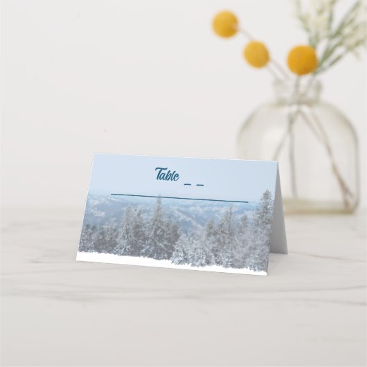 雪山林結婚の プレイスカード (正面)