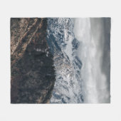 雪山用壁紙 フリースブランケット (正面(横))