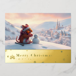 雪山赤マウスポストカードT 箔シーズンポストカード