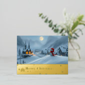 雪山赤マウスポストカードU 箔シーズンポストカード (立ち正面)