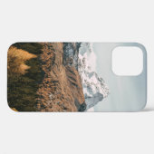 雪山近くの夜の緑の木 Case-Mate iPhoneケース (裏面 (横))