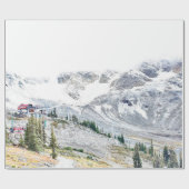 雪山近くの松 ラッピングペーパー (フラット)