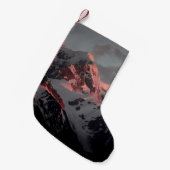 雪山連峰 スモールクリスマスストッキング (正面 (吊り時))