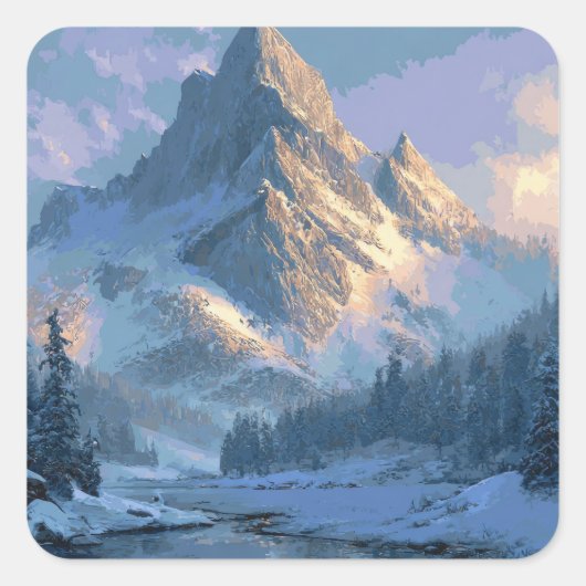 雪山 スクエアシール (正面)