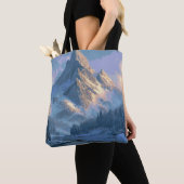 雪山 トートバッグ (クローズアップ)