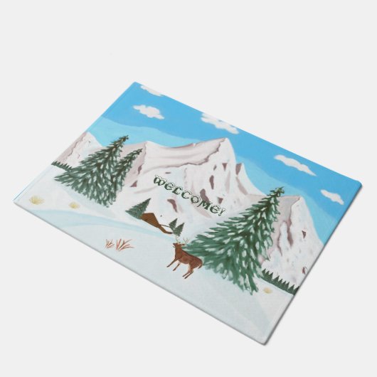 雪山 ドアマット (アングル)