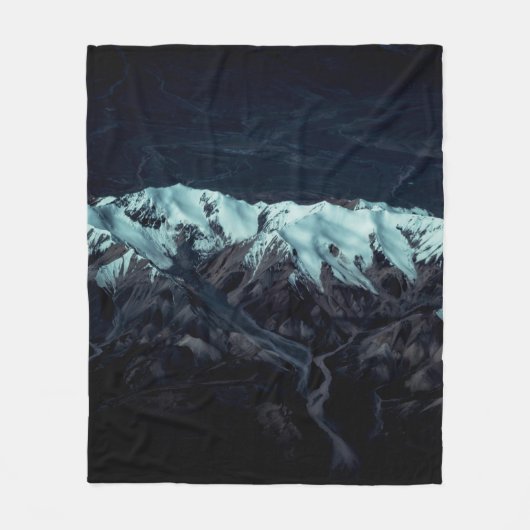雪山 フリースブランケット (正面)