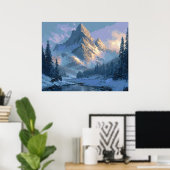 雪山 ポスター (ホームオフィス)