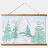 雪山 吊り下げ型タペストリー (正面)