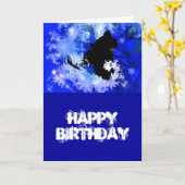 雪崩でのスノーモービル カード (黄色い花)