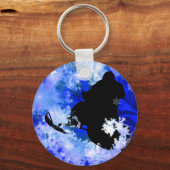 雪崩でのスノーモービル キーホルダー (正面)