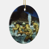 雪崩の先端by Keith Rocco セラミックオーナメント (右)