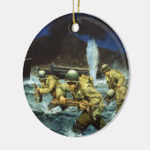 雪崩の先端by Keith Rocco セラミックオーナメント (左)