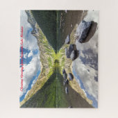 雪崩湖モンタナ。クリスマスグリーティング ジグソーパズル (縦)