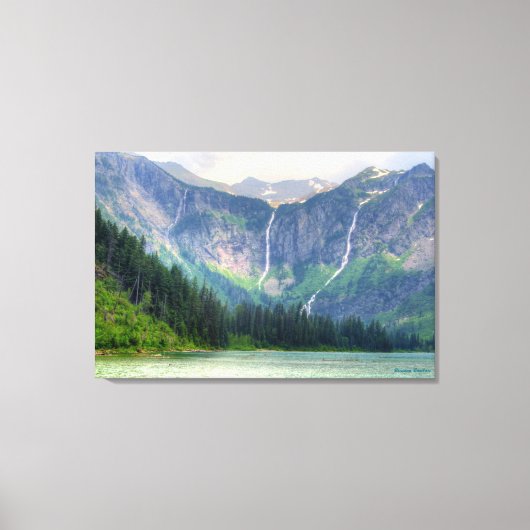 雪崩湖 キャンバスプリント (正面)