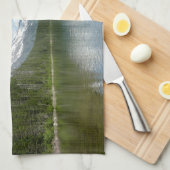 雪崩湖I氷河の国立公園 キッチンタオル (四つ折り)