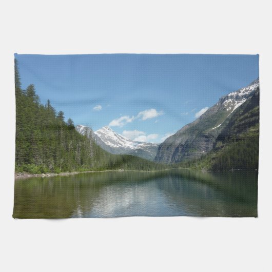雪崩湖I氷河の国立公園 キッチンタオル (横)