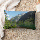 雪崩湖II氷河の国立公園 ランバークッション (ブランケット)