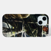 雪嵐の中で作業するビンテージの事業用電気技師 Case-Mate iPhoneケース (裏面 (横))