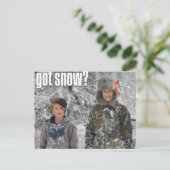「雪得か？」 休日はがき – 2枚 ポストカード (スタンド正面)