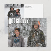 「雪得か？」 休日はがき – 2枚 ポストカード (正面/裏面)
