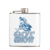 雪得雪動揺して青 フラスク (正面)