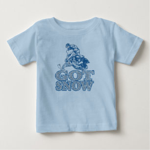 雪得雪動揺して青 ベビーTシャツ
