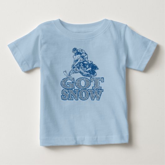 雪得雪動揺して青 ベビーTシャツ (正面)